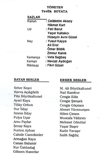 Mâhur Fasıl Beraber ve Solo Eserler